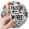 50Pcs Free Palestine Stickers Cool Waterproof Vinyl Decal for Adults Teens Kids Cartoon Graffiti Sticker for Water Bottle Bike Guitar