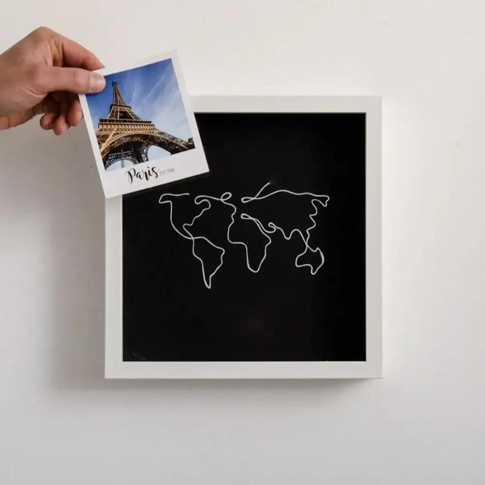 Travel Adventure Archive Box Ticket Shadow Box Photo Frame for Wall and Table Top Display Keep Memories Home Decor Storage Sbox