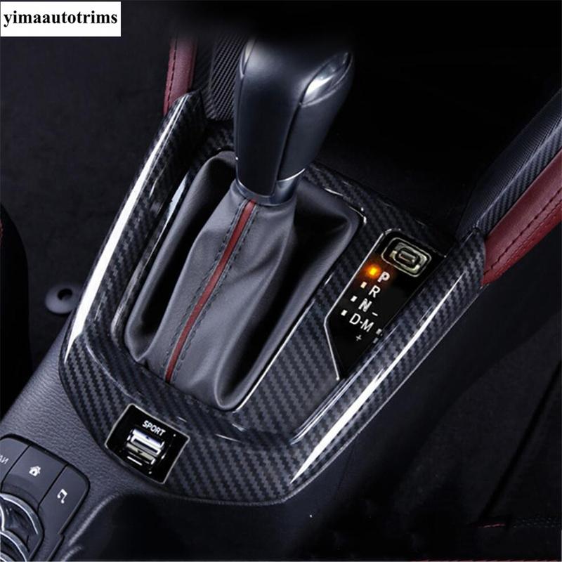 Right Hand Drive Central Control Shift Gear Panel Frame Decoration Cover Trim For Mazda 2 Demio / CX-3 CX3 2015-2018 Accessories