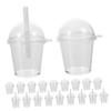 EXCEART Miniaturowy Kubek do Bubble Tea 1 Breloczek DIY Model Mini Kubka do Rękodzieła x x Zawieszki, Zestaw, Plastik, Wisiorek, Rękodzieło, Akcesoria, 2" 1.6" 1.4"