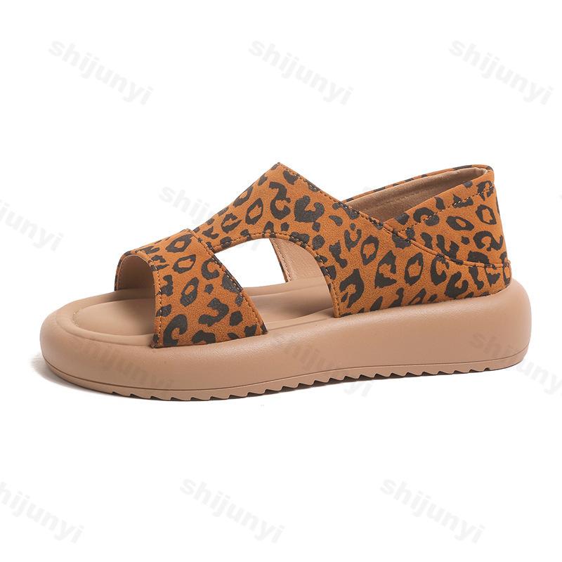 Fashion 2025 Summer Thick Bottom Casual Sandals for Women's Comfortable Fashion Open Toes Low Heel Lightweight Outdoor Beach Cool Shoes
