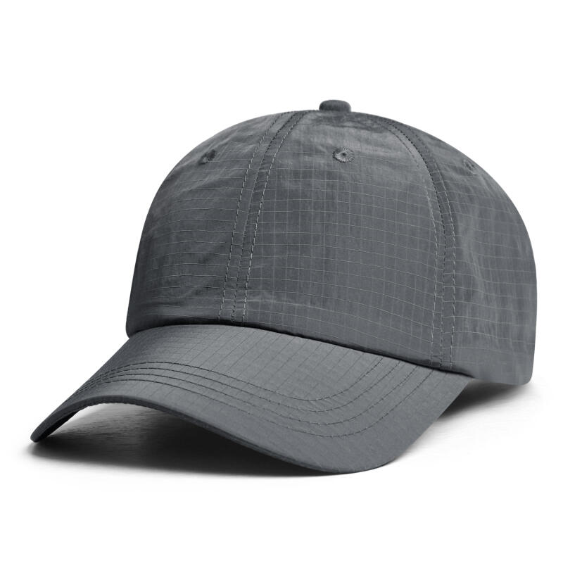 

Retro Stripe Plain Quick Dry Nylon Cap for Men Women, Ideal for Camping, Outdoor Sports, Streetwear & Daily Casual Fashion Wear темно серый
