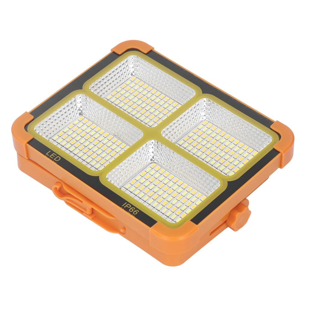 100W Solar Work Light 4 Gear Adjustable IP66 Portable Solar Flood Light for Emergency Garage Pond