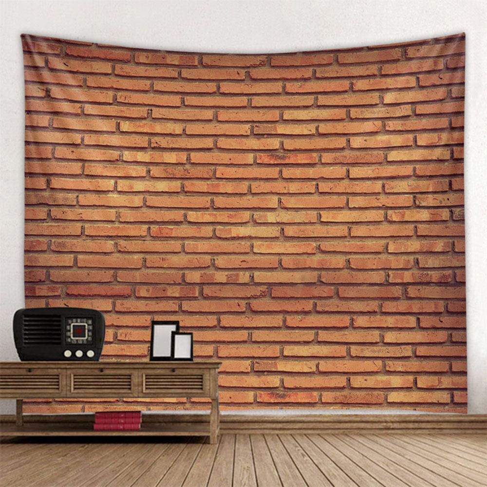 Vintage Stone Wall Tapestry Colorful Wooden Board 3D Brick Wall Art Decoration Wall Hanging Bedroom Living Room Home Decoration