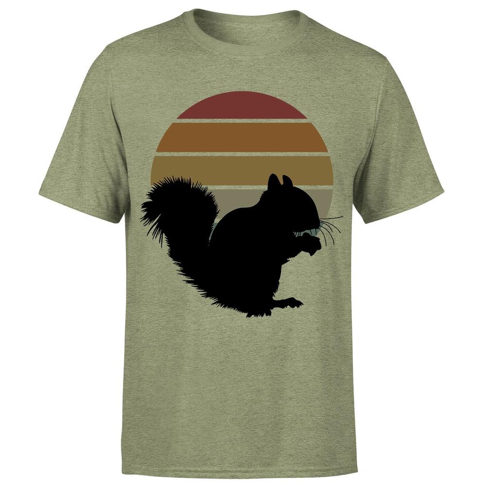 Squirrel Retro Vintage Funny Adults Unisexs Tshirt P1OrA