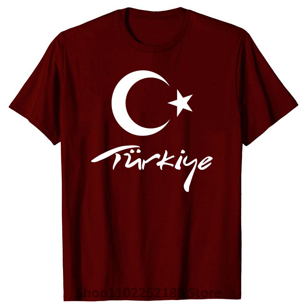 Turkey National Flag T Shirt Men TUR T-shirts Nation Team Cotton Fans Tops Streetwear Tshirt Turkish Turk Country Tees