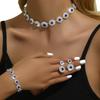 Royal Blue Bridal Jewelry Set: Elegant Necklace, Earrings & Bracelet for Weddings & Evening Dresses