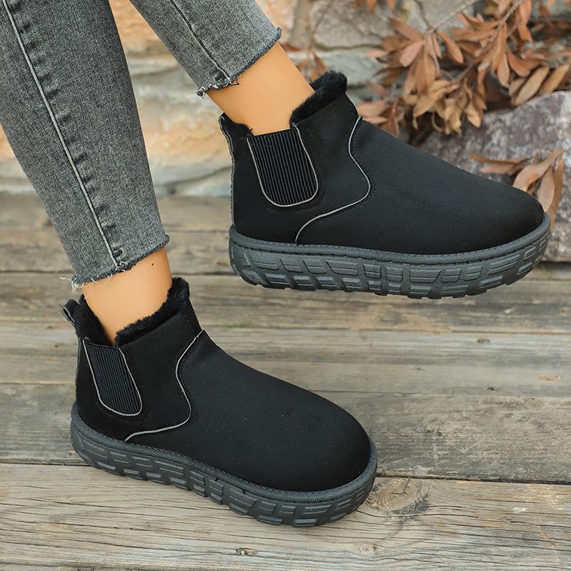 2025 New Fleece Cotton Shoes To Keep Warm, Increase Height, and Wear Plus-size Snow Boots for Women