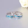 Fashion Round Circle Hoop Earrings for Women Silver Color Birthstone Imitation Opal Earrings Engagement Wedding Jewelry Gift