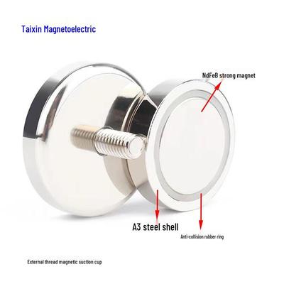 Neodymium Iron Boron Threaded Pot Magnet with Strong Magnetic Base