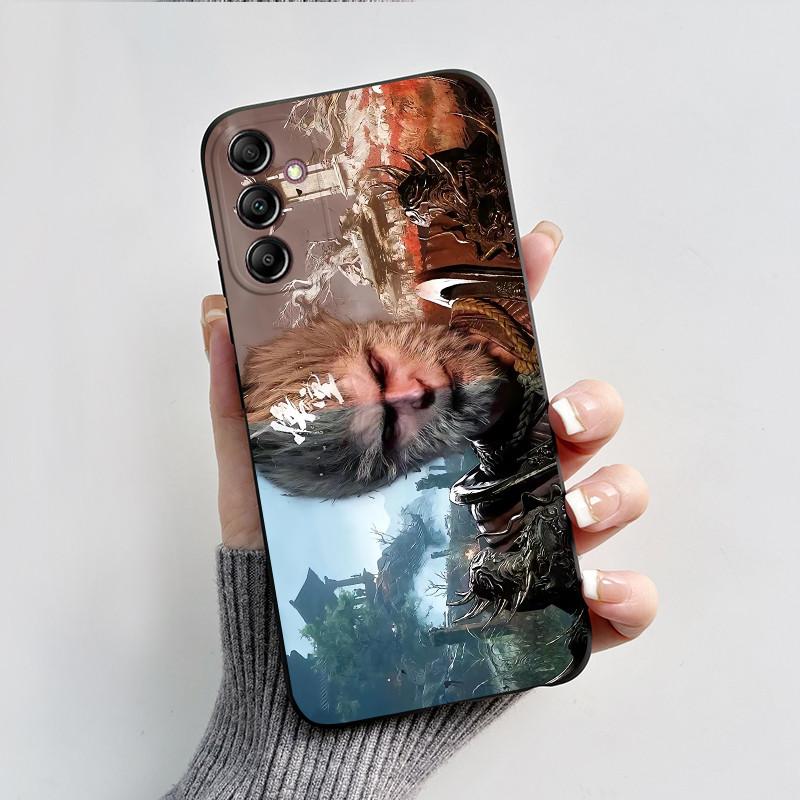 For Samsung A14 Case Galaxy A14 5G Cover SM-A145F A145M SM-A146B Luxury Fashion Black Silicone Phone Case Shockproof Back Cover