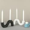 Candle Holder Silicone Mold Crystal Mirror Epoxy Resin Mould DIY Cement Gypsum Arched Mould Candlestick Home Decor
