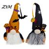 Tiered Tray Table Decor Halloween Light Up Gnome Decoration, Spooky Orange Black Swedish Tomte Elf Figurine, Bat Spider Pumpkin Elements Cute