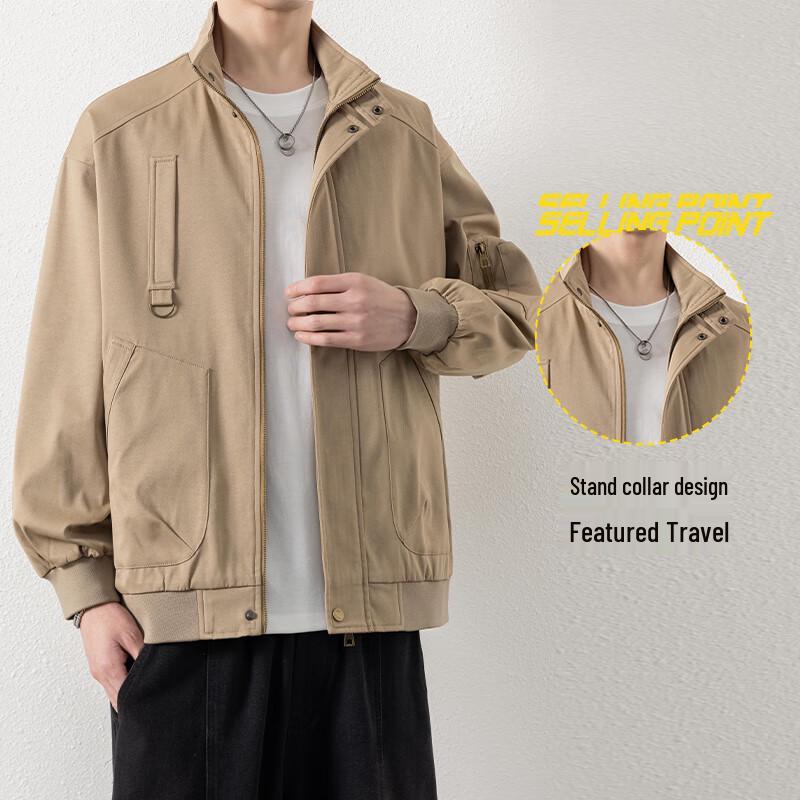 Wassup Sohot Men's Stand-Collar Casual Jacket