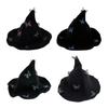 Halloween Knitted Witch Hat with Lovely Butterfly Accent Witch Costume Hat for Adults Costume Parties