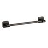 No-Punch Wall-Mounted Black Towel Rack with Shelf for Bathroom