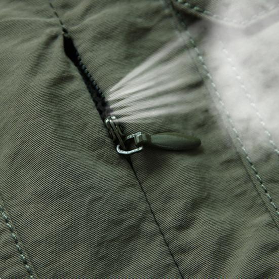 Pánská košile s krátkým rukávem Měkká jednořadá stahovací límec ochrana proti slunci Outdoorová košile Pánské oblečení