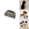 Fashionable 8cm Cow Print Acetate Hair Claw Clip For Women Elegant Accessory