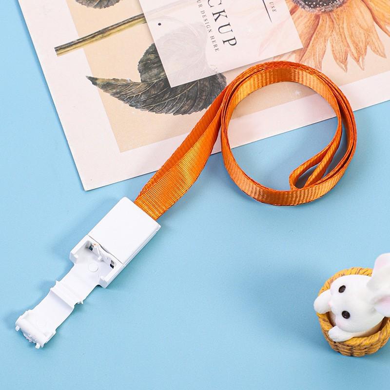 Dual-Sided Clear ID Badge Holder Lanyard - Name Tag & Bus Card Sleeve