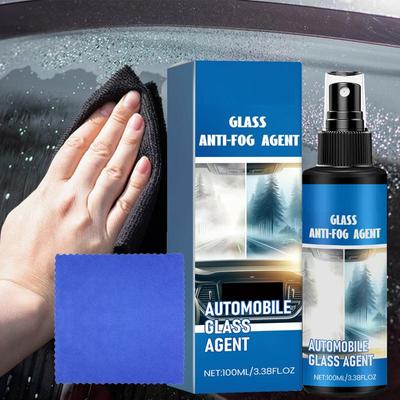 Car Glass Oil Film Remover 100ml Glass Film Removal Paste With Towel Car Window Cleaner Water Stains Remover Auto Glass Polish &