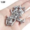 50Pcs Solid Fishing Line Tube Single Double Barrel Aluminium Anti Rust Crimping Loop Sleeve for Angling