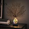Creative Gift for Home Tree of Life Resin Night Light, Colorful Gemstone Mosaic LED Table Lamp with Solid Wood Base Base, Vintage Art Desktop