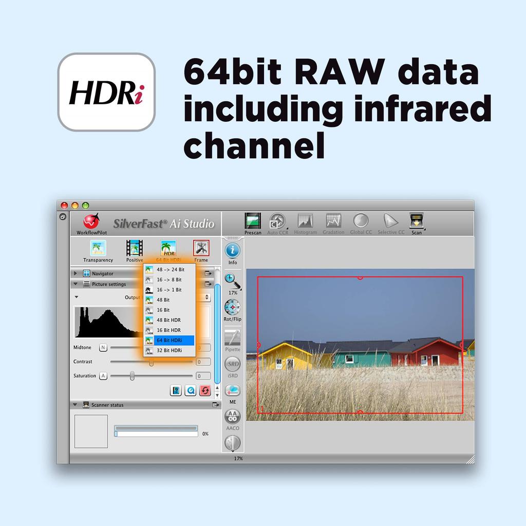 Plustek OpticFilm 8200i Ai scanner 7200 x 7200DPI Black Film/slide