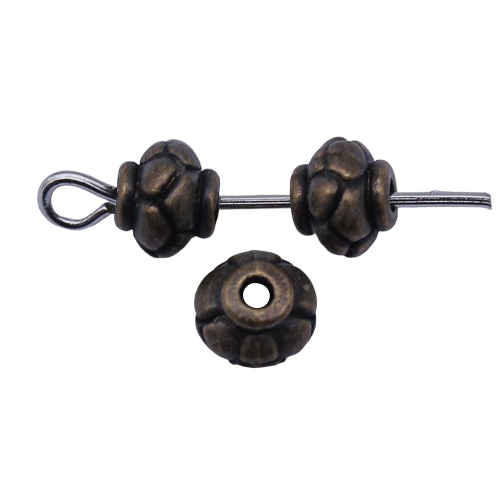 Multi Color Flower Edge Spacer Beads Metal Charms For Jewelry Making Accessories