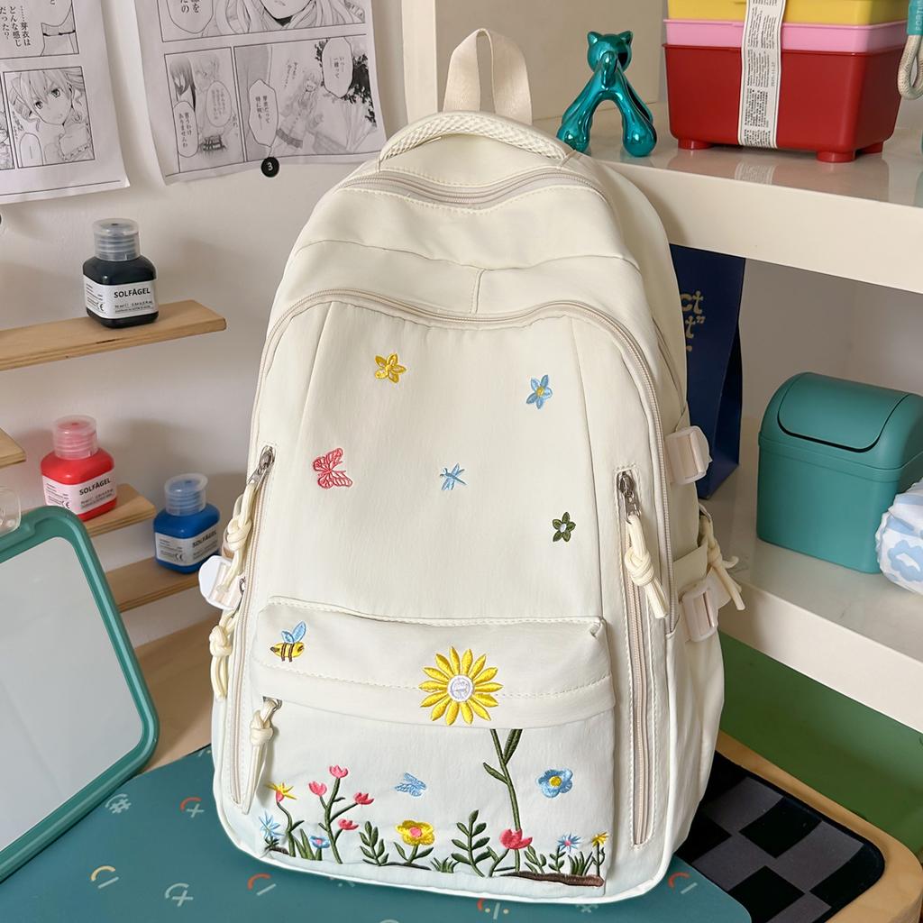 Schoolbag1011 Summer School Bag Female Junior High School Student Niche Ins Large Capacity Backpack Japanese Travel College Student Backpack