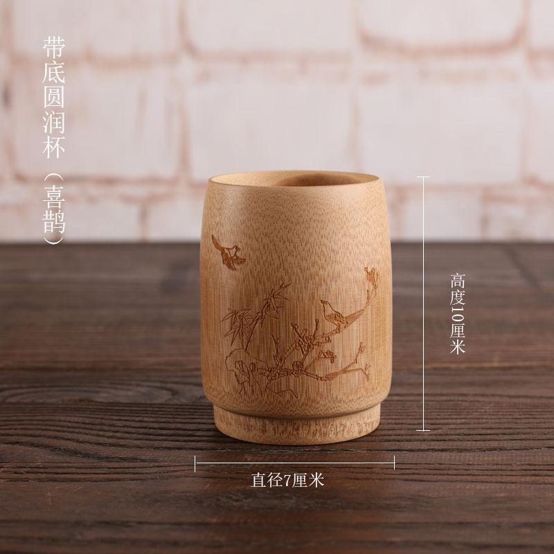 Chinesische Retro-Bambus Natürlicher Bambus Trinkbecher Bier Saft Becher Holz Teetasse Karbonisierung Sake Becher Bambus Kunsthandwerk