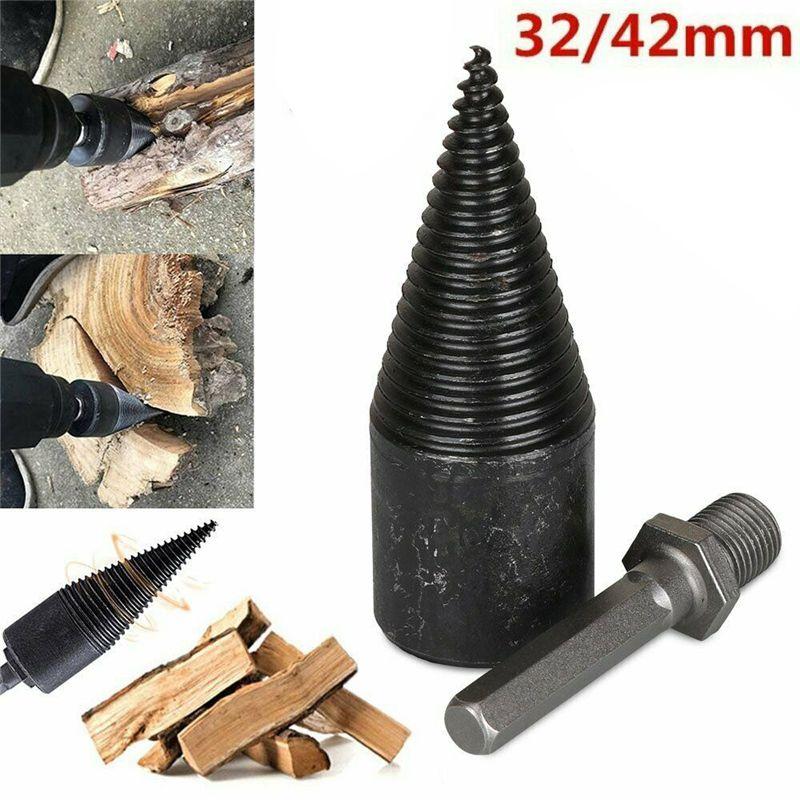 Buy Hex Shank 3242mm Log Splitter Firewood Hammer Drill Bit Split Cone