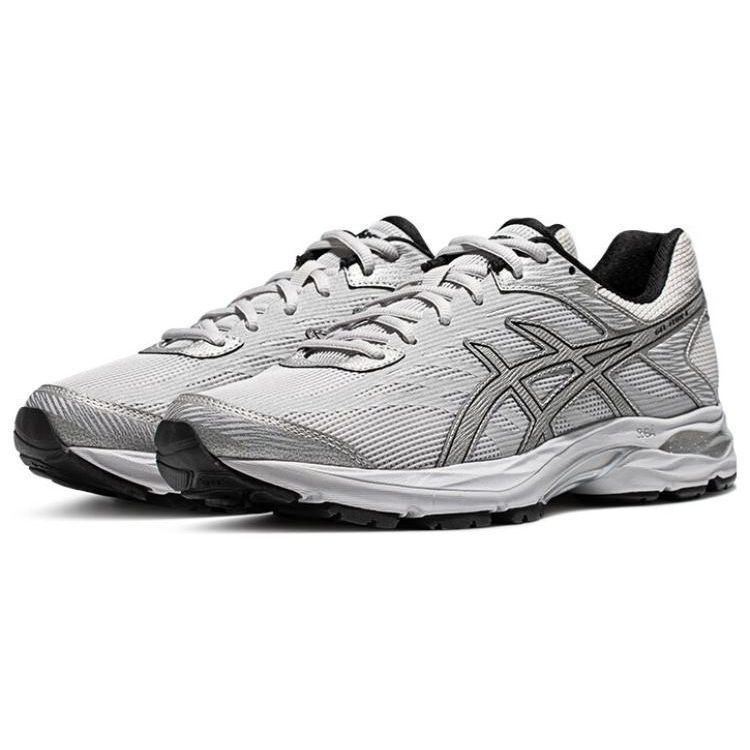 Asics Gel-Flux 4 Comfortable Fashion Fabric Synthetic Leather Low-Top Casual Running Shoes Men sneaker Gray Silver 1011B934-021