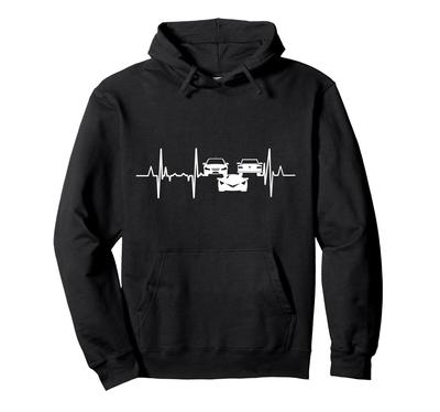 Sportwagen Herzschlag Auto Liebhaber EKG Hoodie
