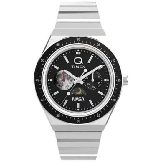 TIMEX Q X NASA Collaboration Wristwatch Quartz Analog Watch 50m Water Resistant Apollo 17 TW2Y56700