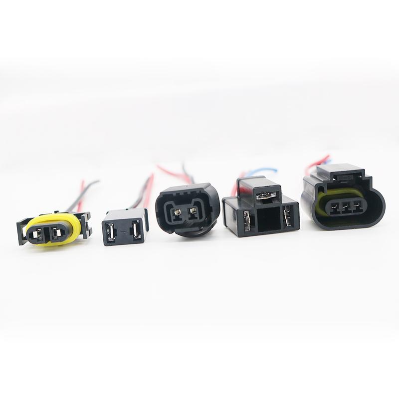 1Pcs H4 H7 H11 H13 H16 5202 Female Adapter Sockets pigtail Wiring Harness Connector Holder Plug For Headlight Fog Light Retrofit