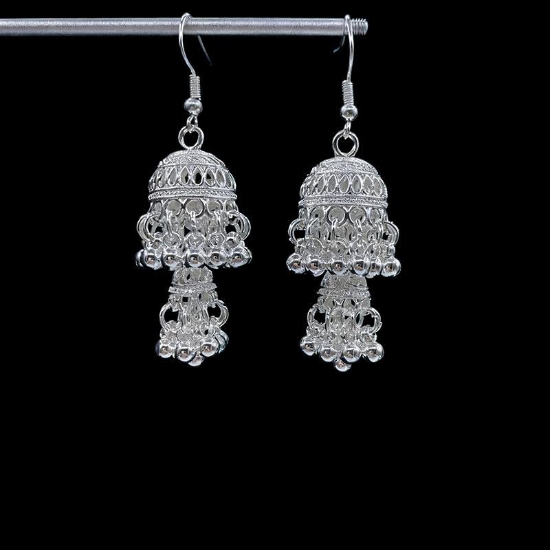 Ethnic style earrings Alloy silver-plated Miao ethnic minority Dong Yi earrings Earrings