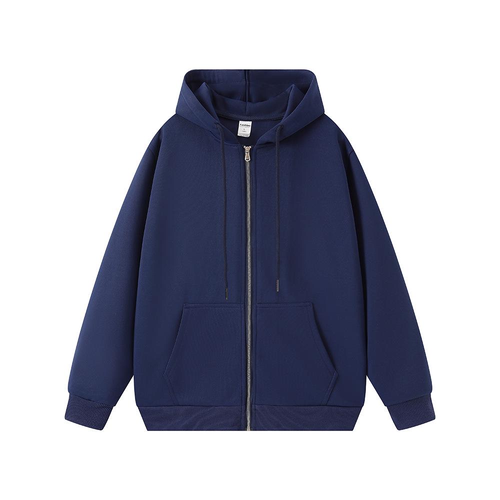 Leichter Cardigan-Hoodie mit doppeltem Reißverschluss für Herren - Vielseitig einfarbig, Trendiger Amerikanischer Stil für Frühling/Herbst, Unisex.