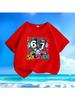 Kids 67 Themed Colorful Print TShirt Soft Cotton Fabric Breathable and Comfortable Ideal for Toddlers and Childrendf0343