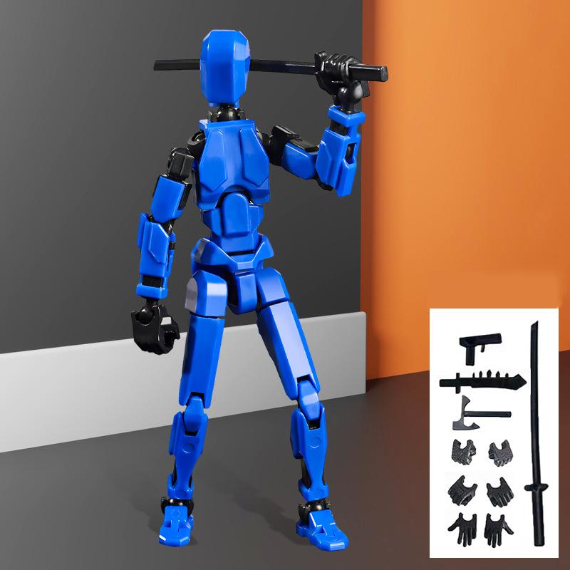 

13 Titan Action Figures T13 Figure 3D Printed Multi-Jointed Movable Lucky 13 Action Figure Nova 13 Action Figure Dummy синий