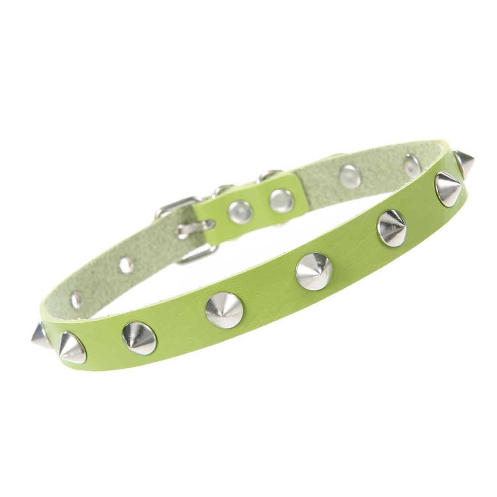 Harajuku Gothic Spike Studded Leather Choker Necklace for Women