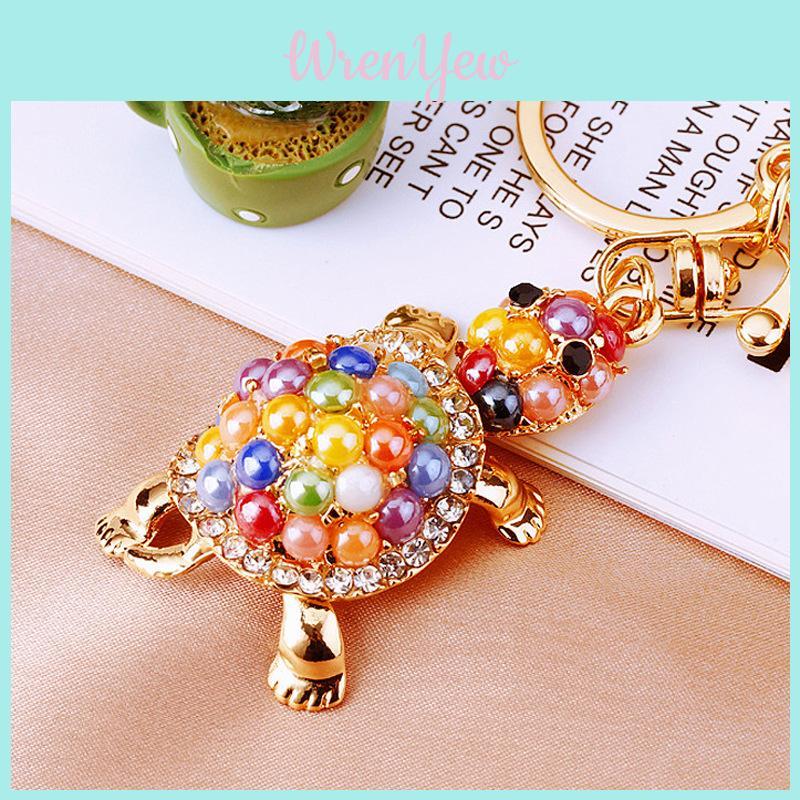 Lucky Turtle Car Keychain Metal Key Ring Women's Bag Pendant Wholesale Business Gifts