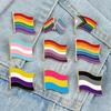 Regenbogenflagge LGBT Pride Emaille-Anstecker Inklusiver Fortschritt Nichtbinär Trans Lesbisch Bisexuell Asexuell Brosche Tasche Denim Reversabzeichen Schmuck