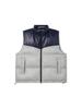 Apostrophe Comma Glossy Two-Tone Curved Padded Vest_Black Charcoal