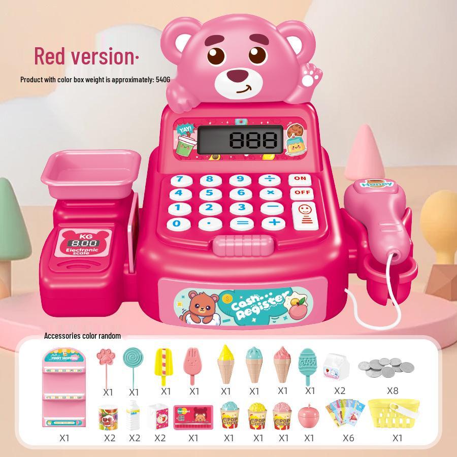 Children's Supermarket Cash Register Playset with Calculator and Scanner