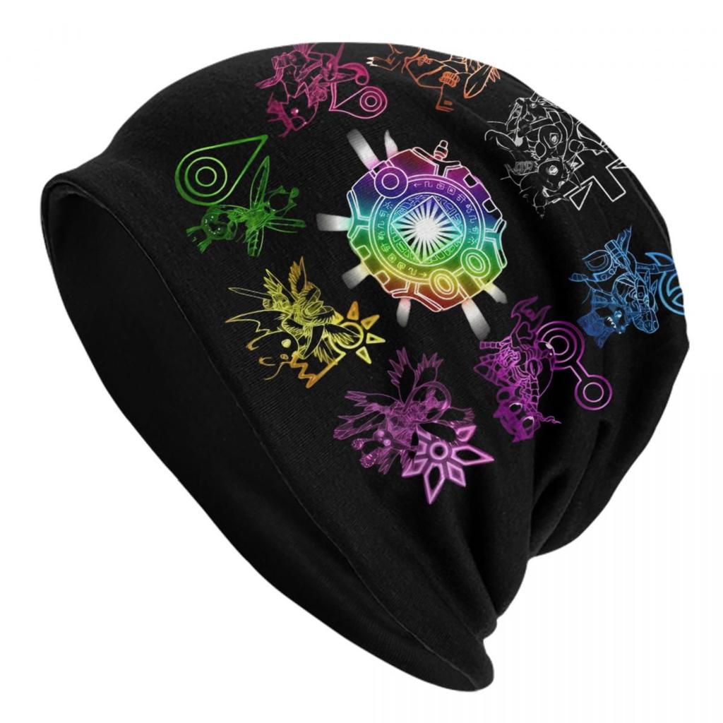 Custom Anime Manga Digimons Japane Bonnet Beanie Knit Hats Men Women Fashion Unisex Video Game Winter Warm Skullies Beanies Cap