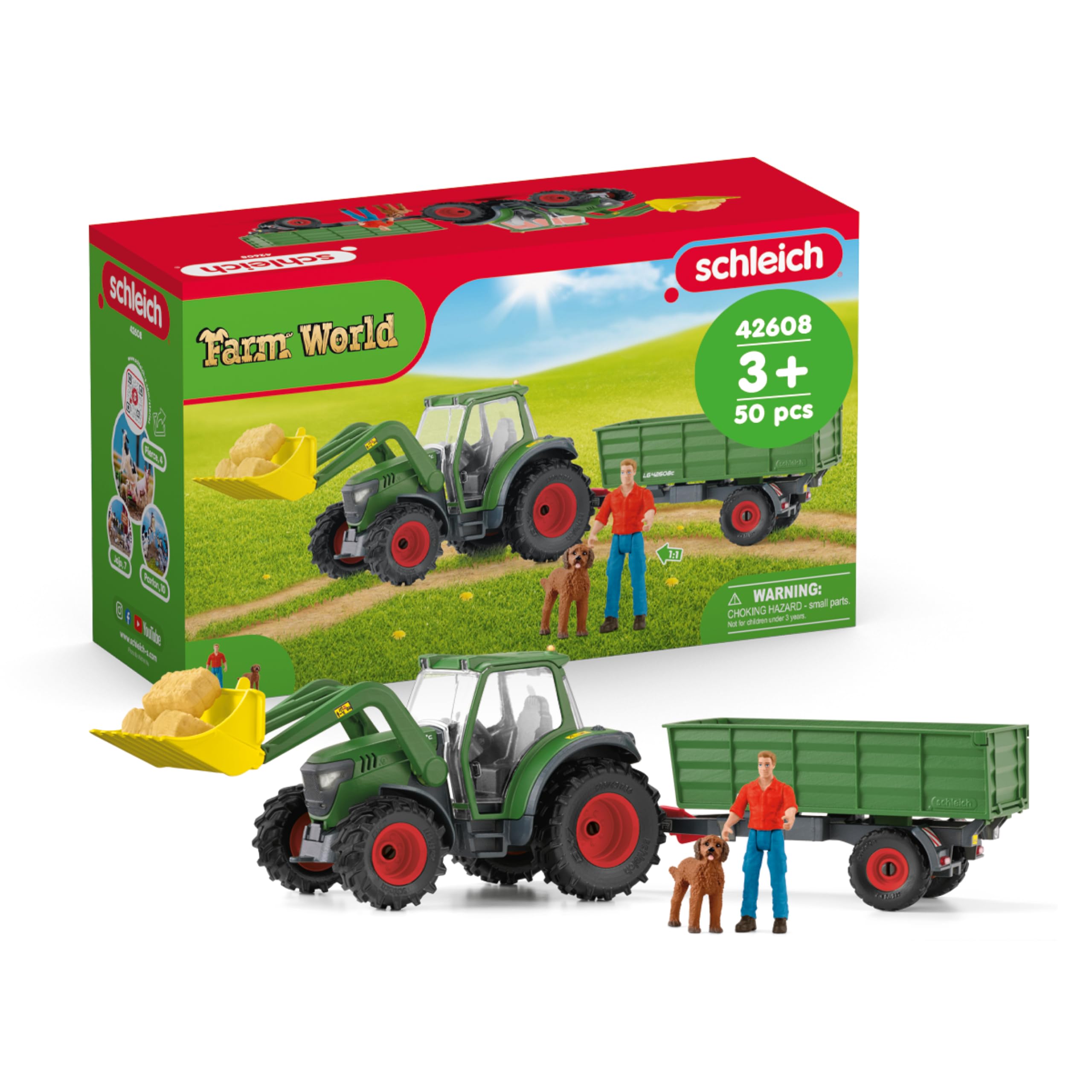 Schleich Ферма Трактор с прицепом 42608