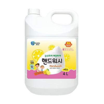 Wick Bolha Higienizador de Mãos Limão Sabonete Líquido Grande Capacidade Espuma para Lavar as Mãos Refil, 4L, 1 Peça