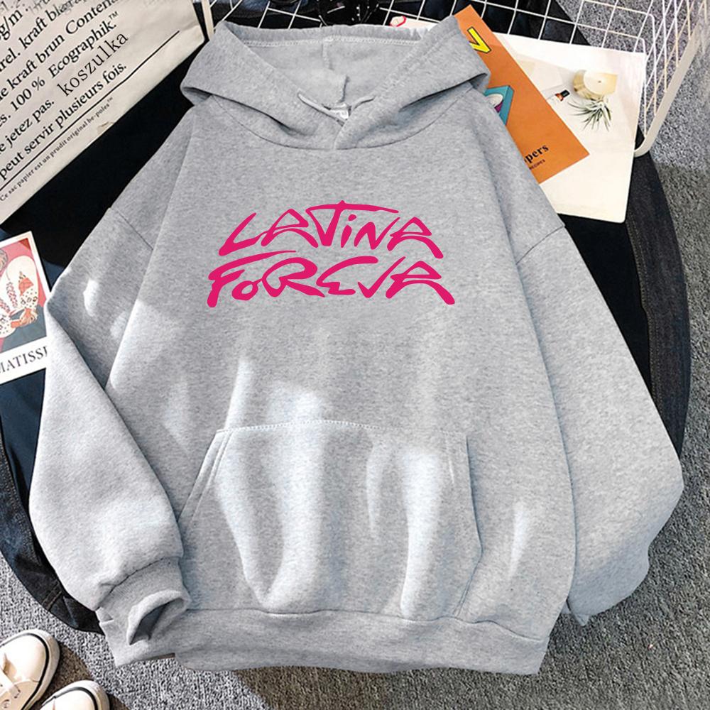 Karol G LATINA FOREVA Hoodie 2025 New Song Retro Women/men Hoodies Funny Autumn Winter Clothes Aesthetic Sweatshirt Vintage