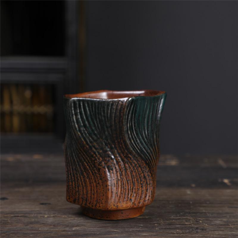 Ceramic Tea Cup Small Teacup Creative Teacup Retro Single Cup Tea Bowl Cup Coarse Pottery Master Cup