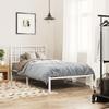 VidaXL Metal Bed Frames with Headboard, Single Bed with Slats and Legs, Indoor Bedroom Adult Bed, 376365